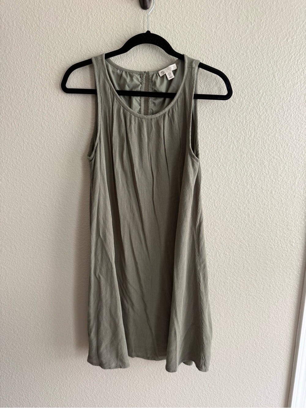 Lila Rose Olive Green Scoop Neck Swing Tank